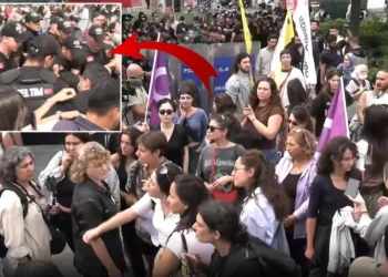 Adliye önünde toplanan LGBTİ’lere polis müdahalesi! O anlar kamerada